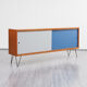 Vintage string, reversible doors, teak, 165cm