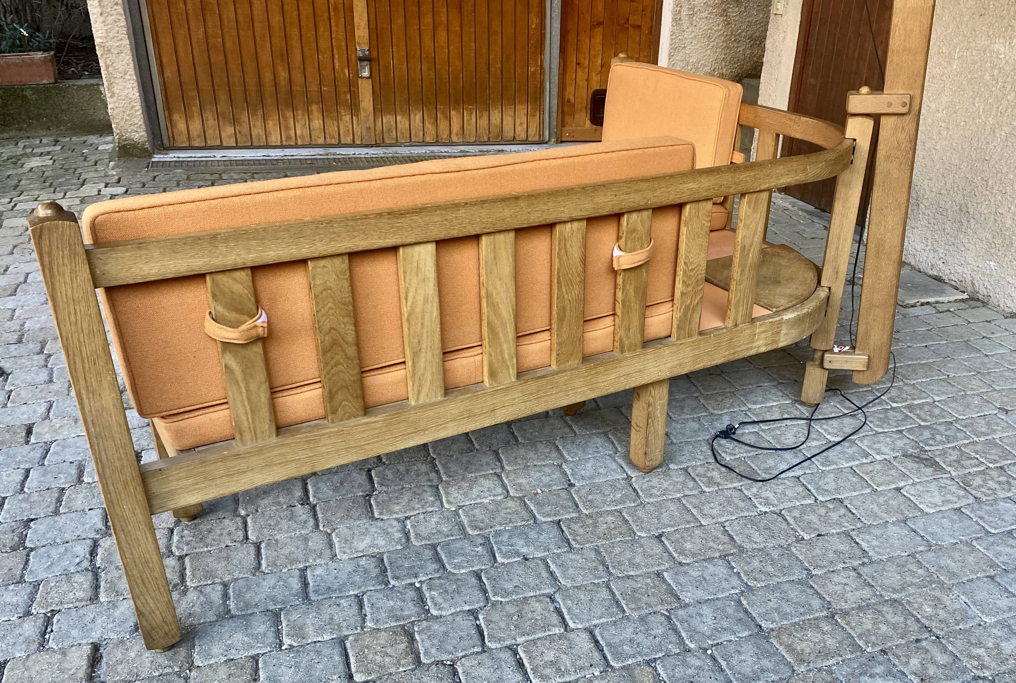 Corner bench and incorporated floor lamp guillerme et chambron