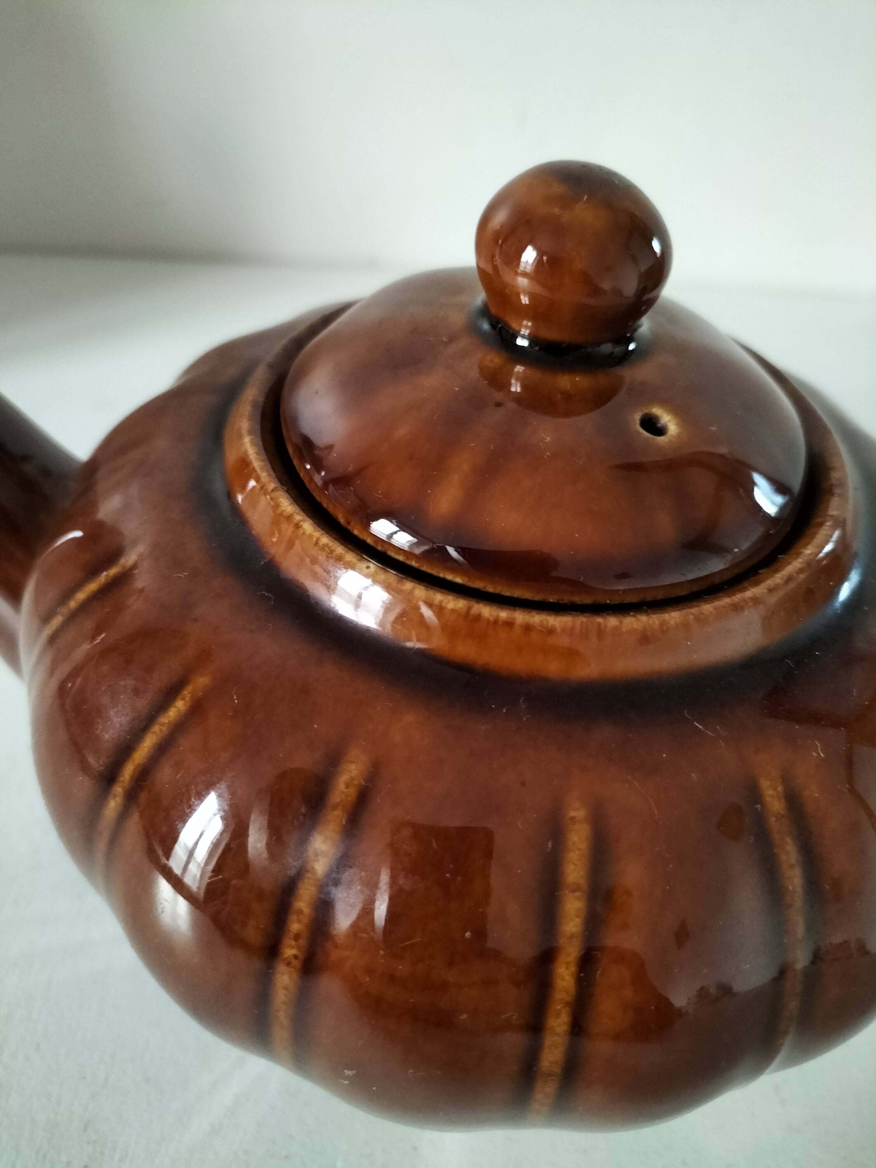 Chinese pumpkin shaped teapot