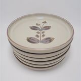 Series of 6 stoneware plates