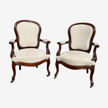 2 fauteuils Louis Philippe