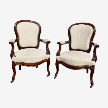 2 Louis Philippe armchairs