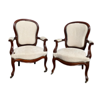 2 Louis Philippe armchairs