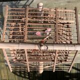 Large vintage bamboo birdcage