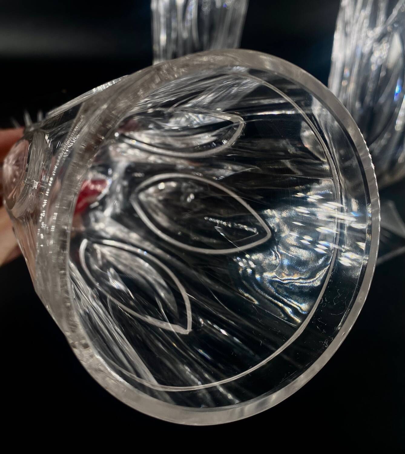 3 baccarat giant glasses 280ml m.à feuilles