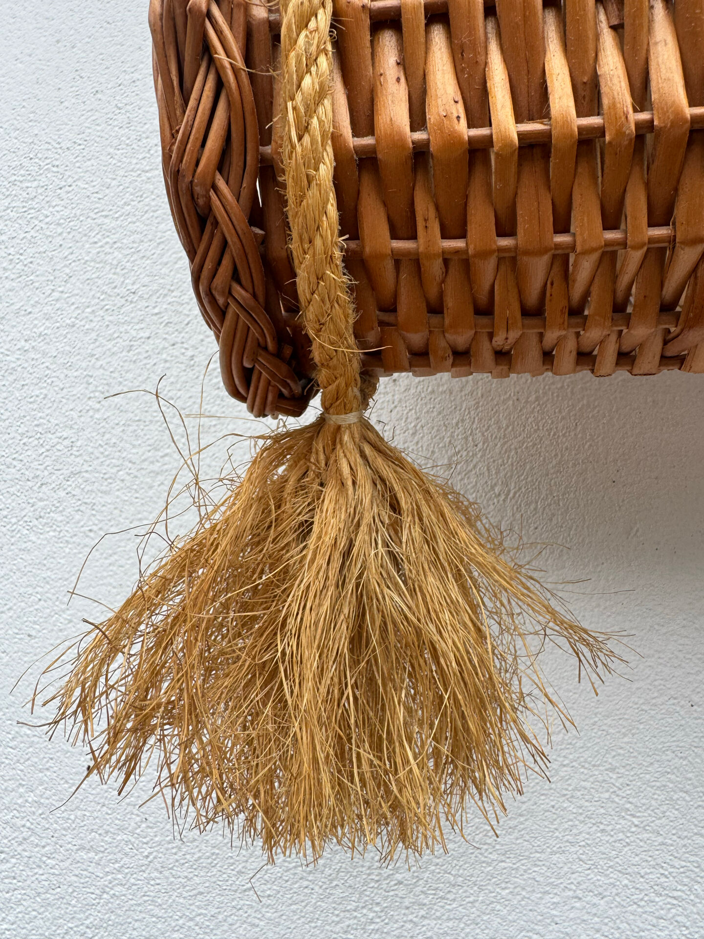 Suspended wicker rattan servant from the 1960s.