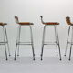Ensemble de 4 tabourets en cuir