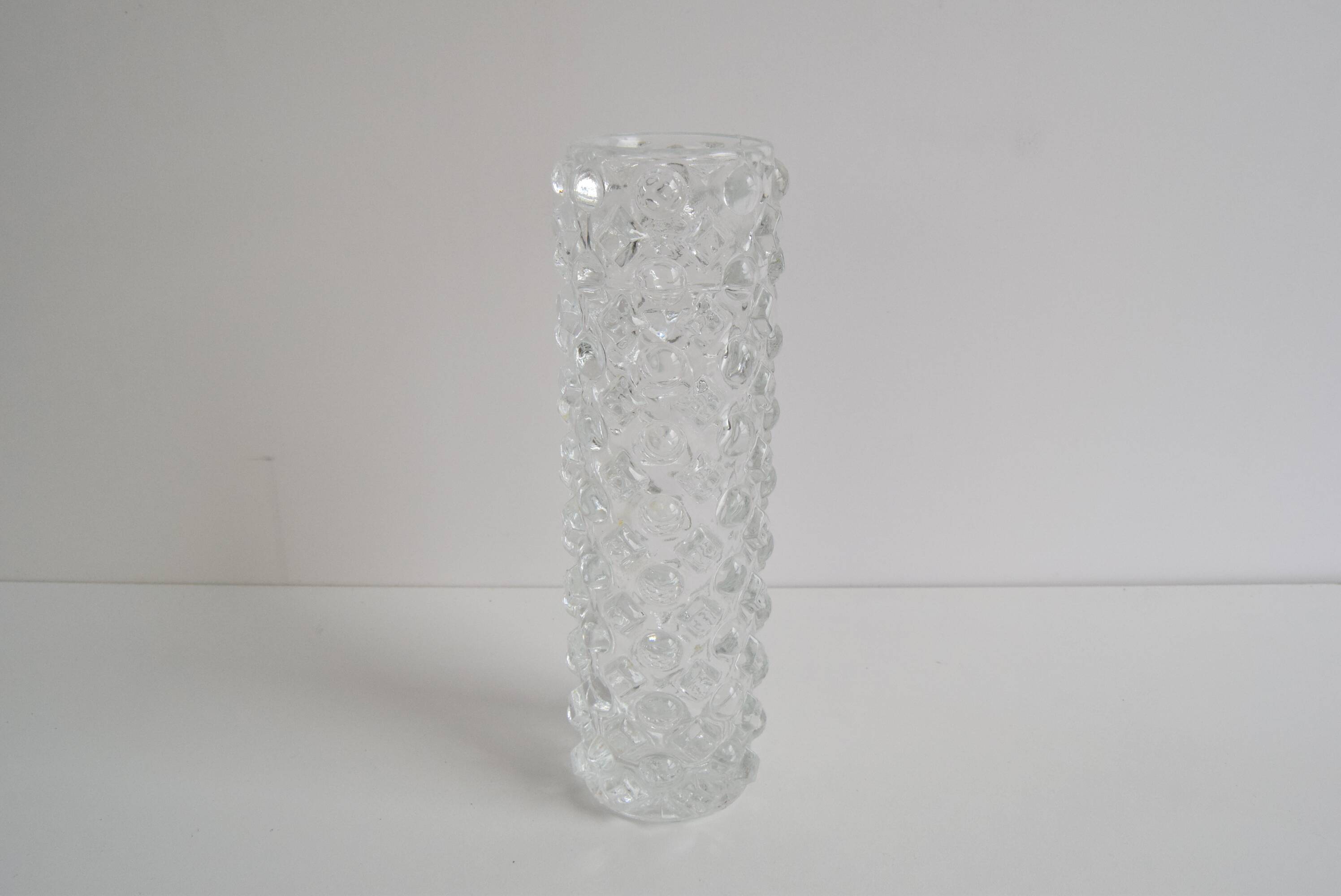 Vintage Glass Vase by Pavel Pánek for Sklo Union Libochovice, 1970's.