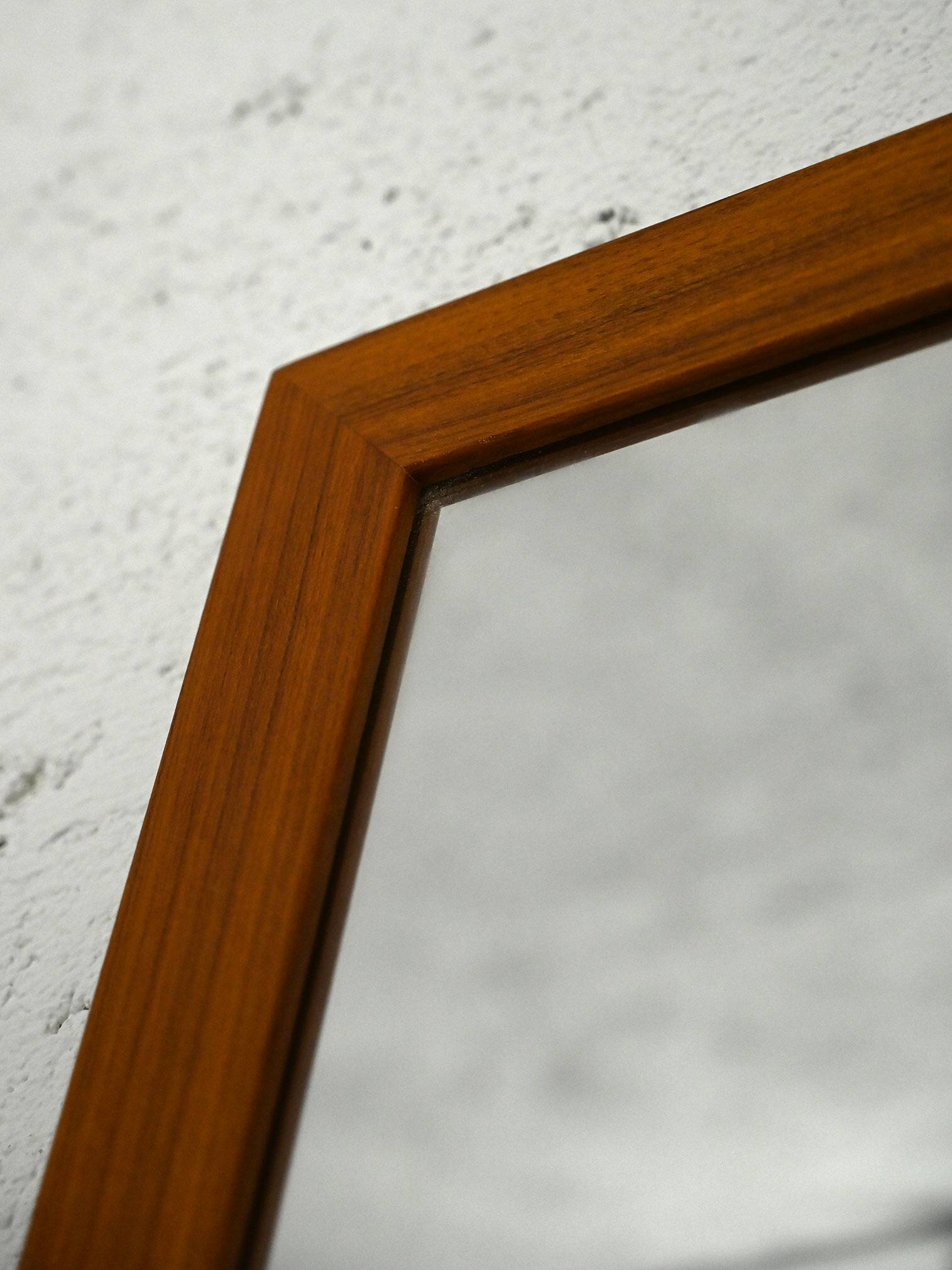 Teak framed mirror