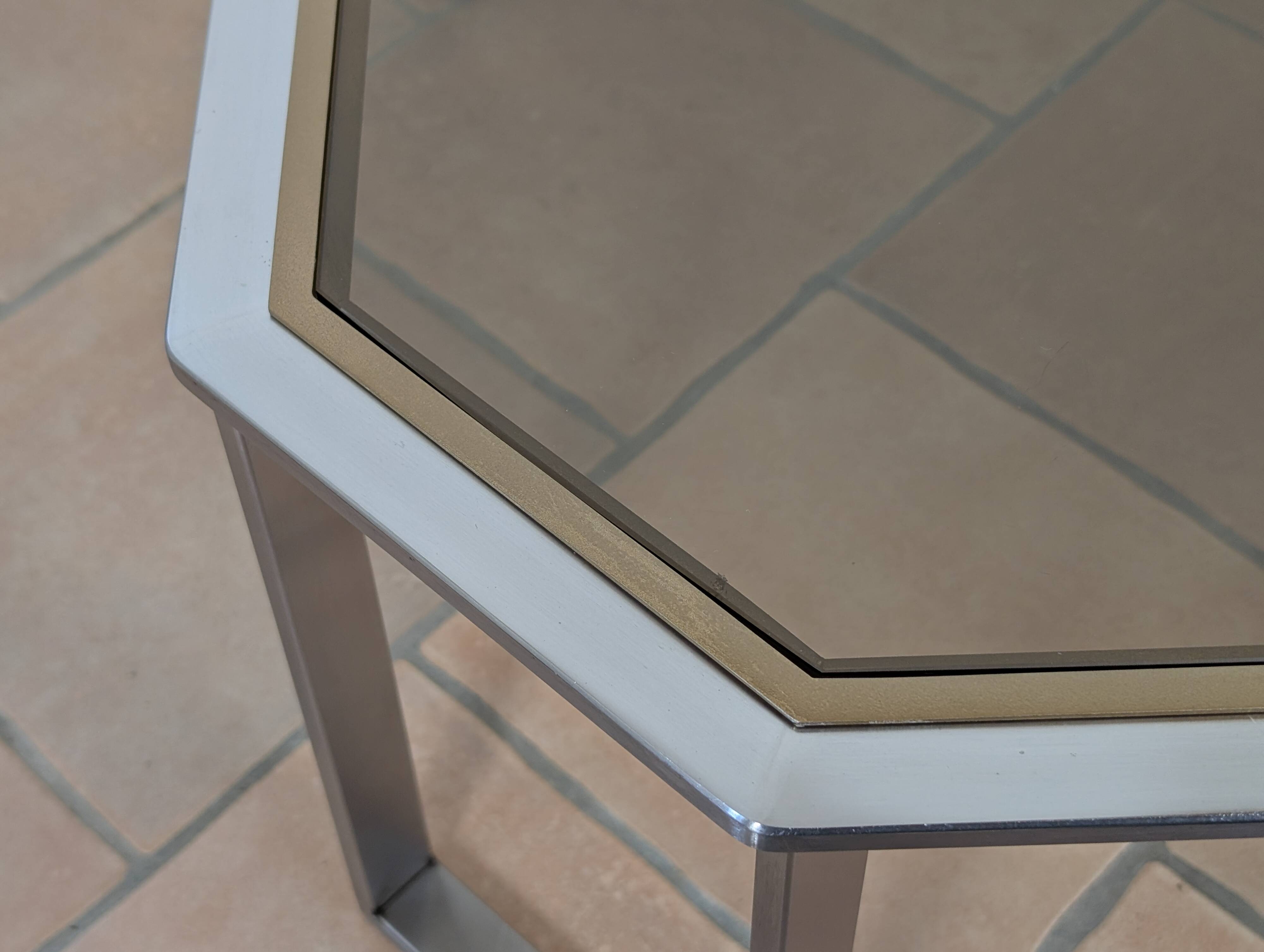 Table basse verre fumé
