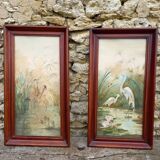 Paire d'Aquarelles