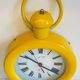 Horloge murale métal et verre années 80