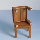 Pair of bedside or coffee tables in solid elm Regain edition