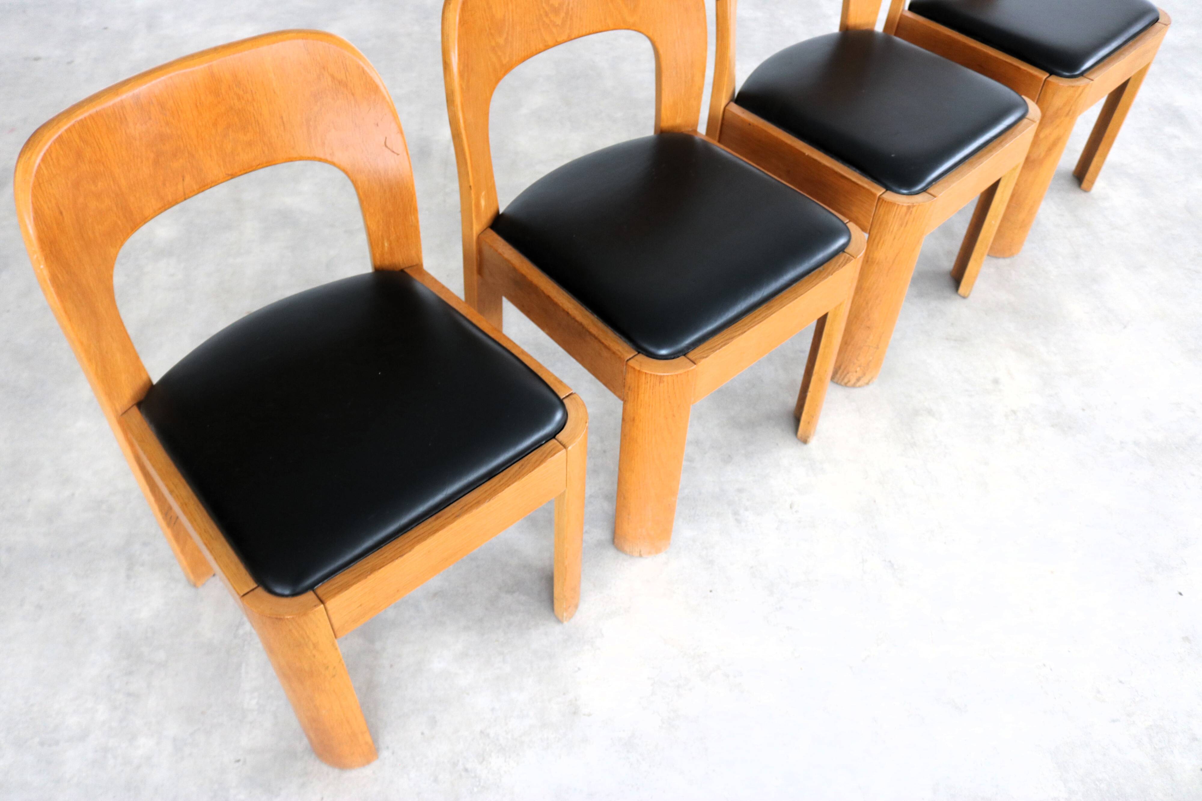 vintage eetkamerstoelen | stoelen | jaren 60 | eiken