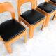 4 chaises de salle à manger en chêne, 1960