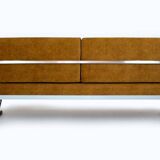 Restored Bauhaus Tubular Chrome and Steel Sofa from Hynek Gottwald, 1930s