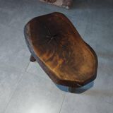 Brutalist tripod tree trunk bench