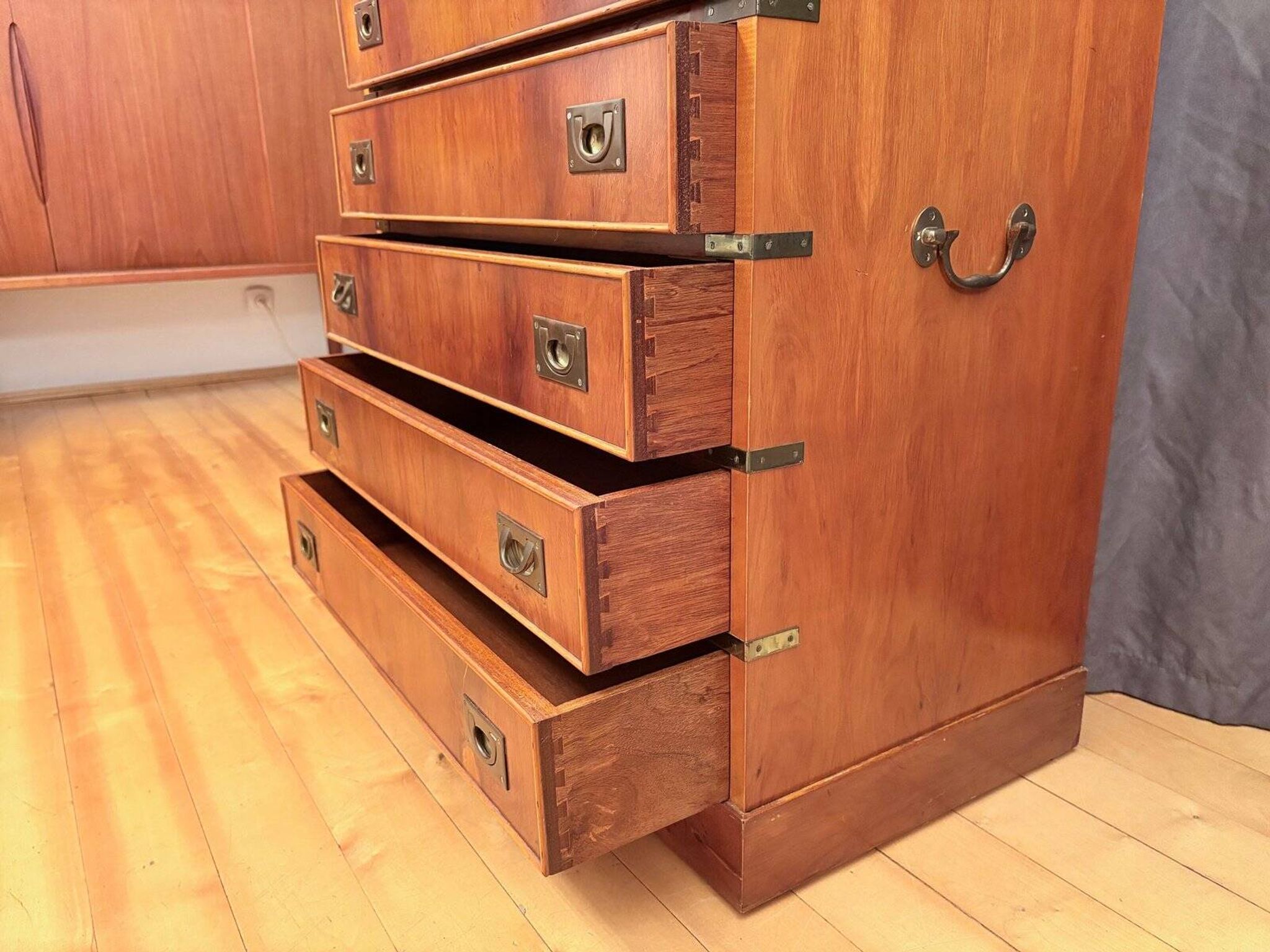 Campaign military chest of drawers and writing desk, Great Britain, 1950s