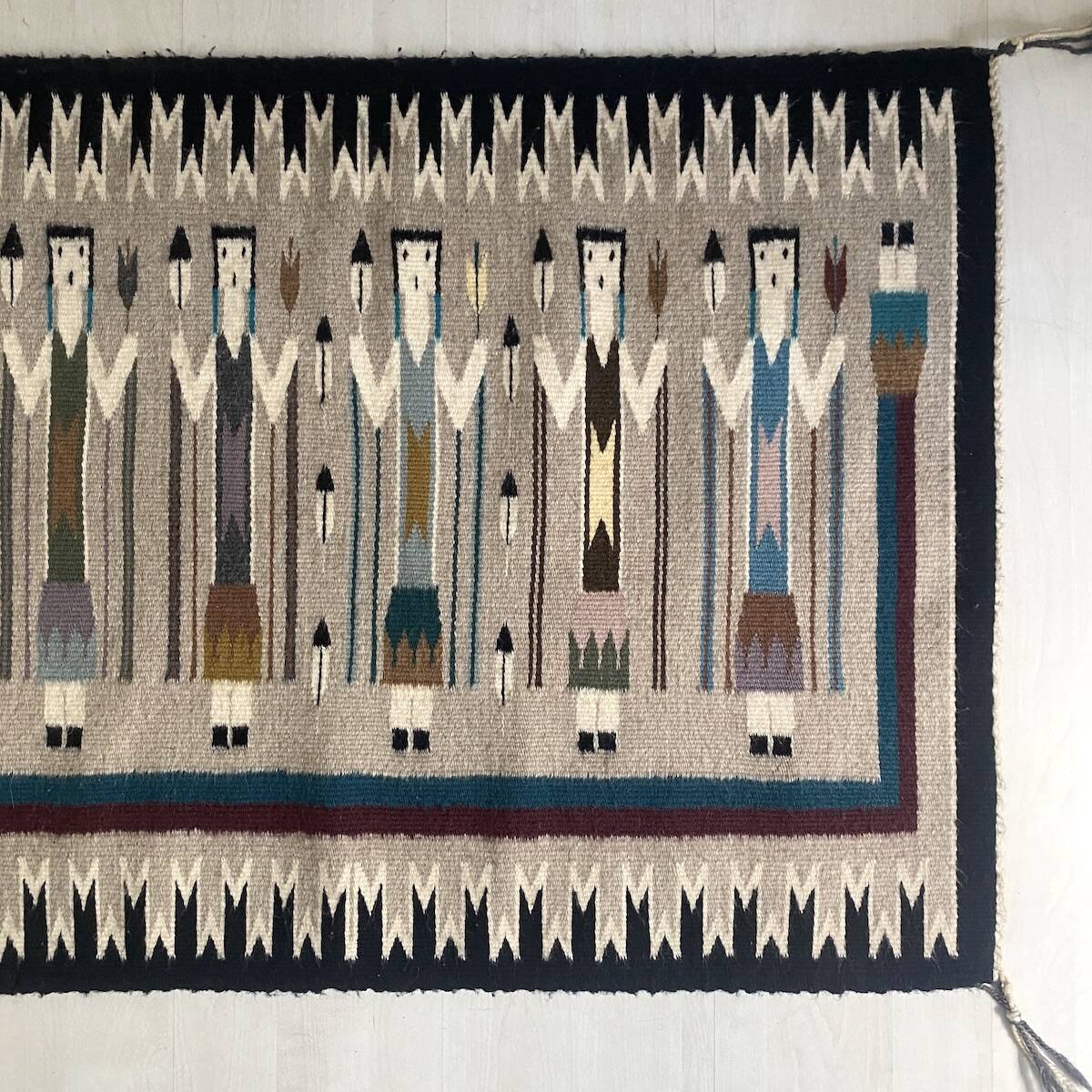 Navajo rug woven in the late 1980s.