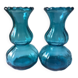 Paire de vases bleu lagon