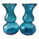 Pair of lagoon blue vases