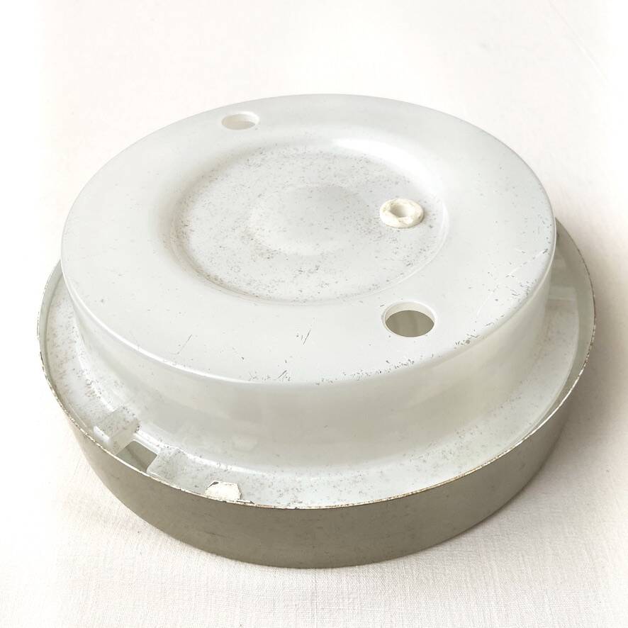Vintage Holophane Ceiling Light - Fresnel Lens Glass - Industrial Style