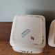 Set of 2 pot box spices tea vintage ceramic Longchamp model Mérida art nouveau