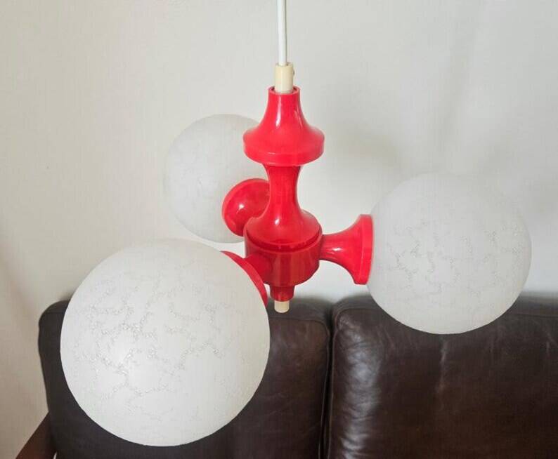 Rare Midcentury Chandelier or Pendant Sputnik, Richard Essig, Germany, 1970s