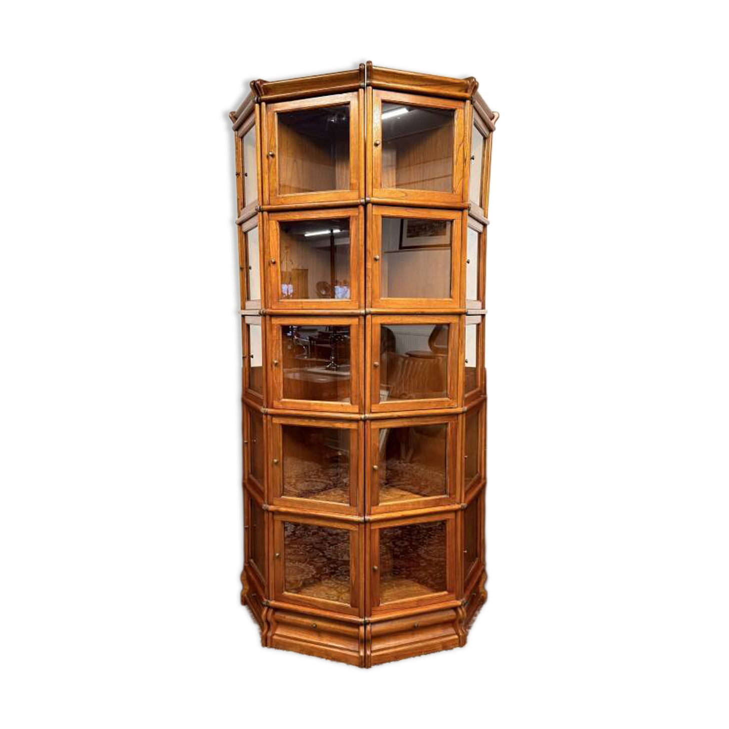 Original Globe Wernicke English Bookcase Half Round