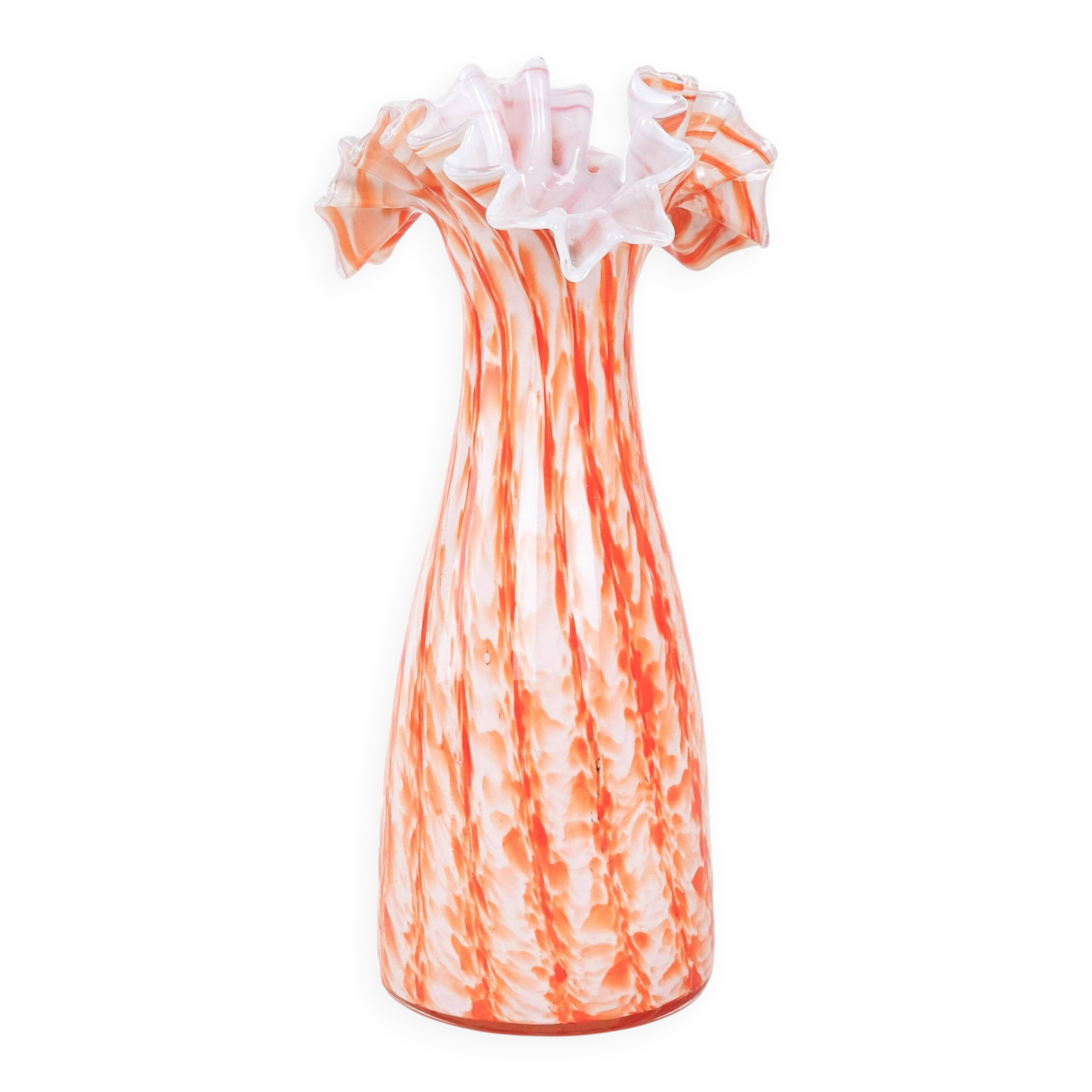 Orange vase, Italian design, 1960s, made in Italy