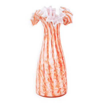 Orange vase, Italian design, 1960s, made in Italy