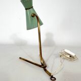 Mid-century Stilnovo brass orientable table or wall lamp from 50s