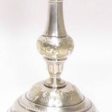 Silver metal candlesticks
