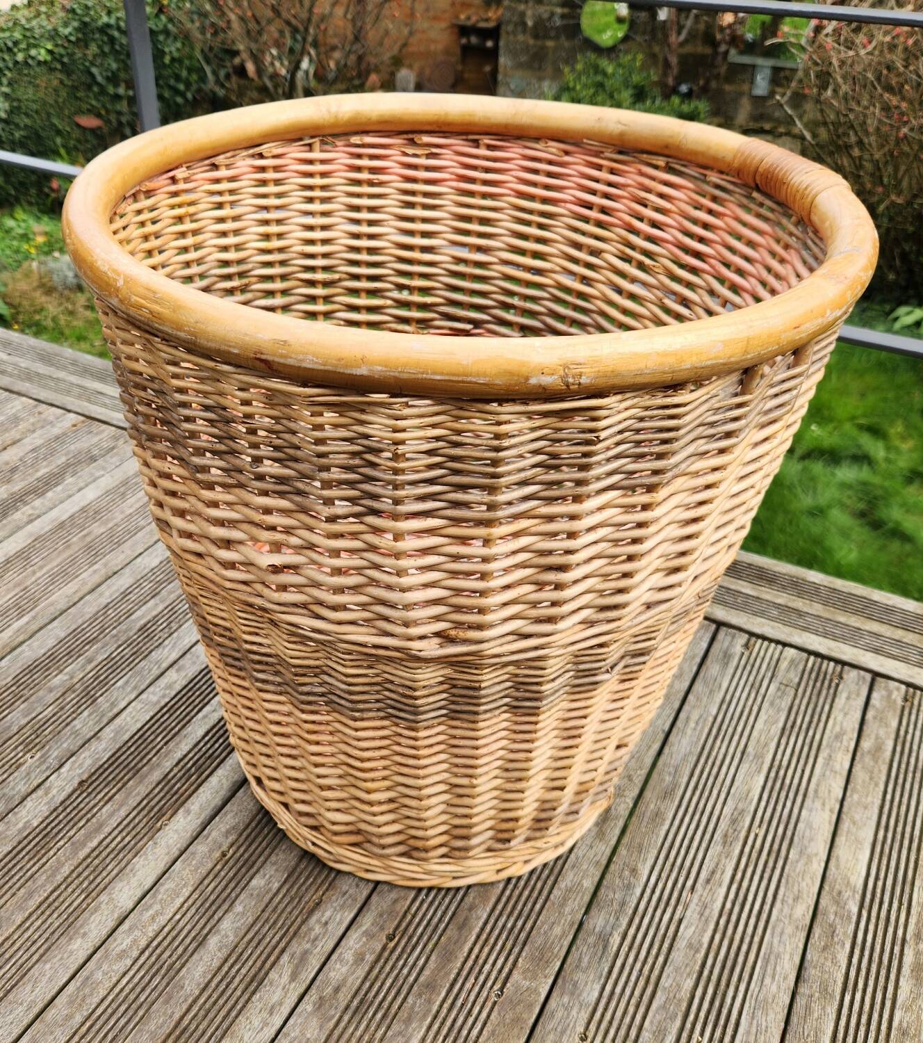Large wicker basket: 60s