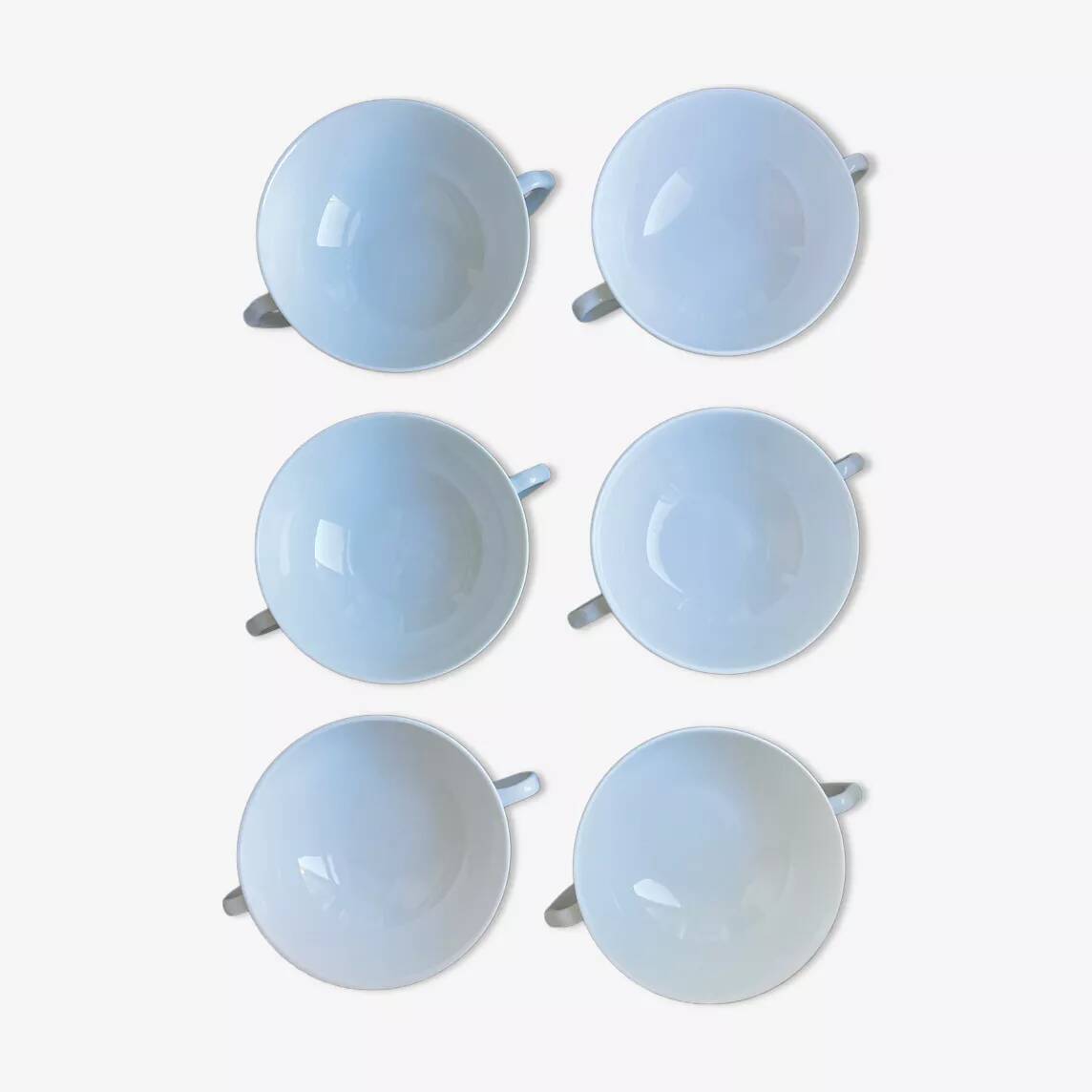 Set of 6 consommé bowls Porcelain