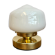Vintage globe-laying lamp in white opaline