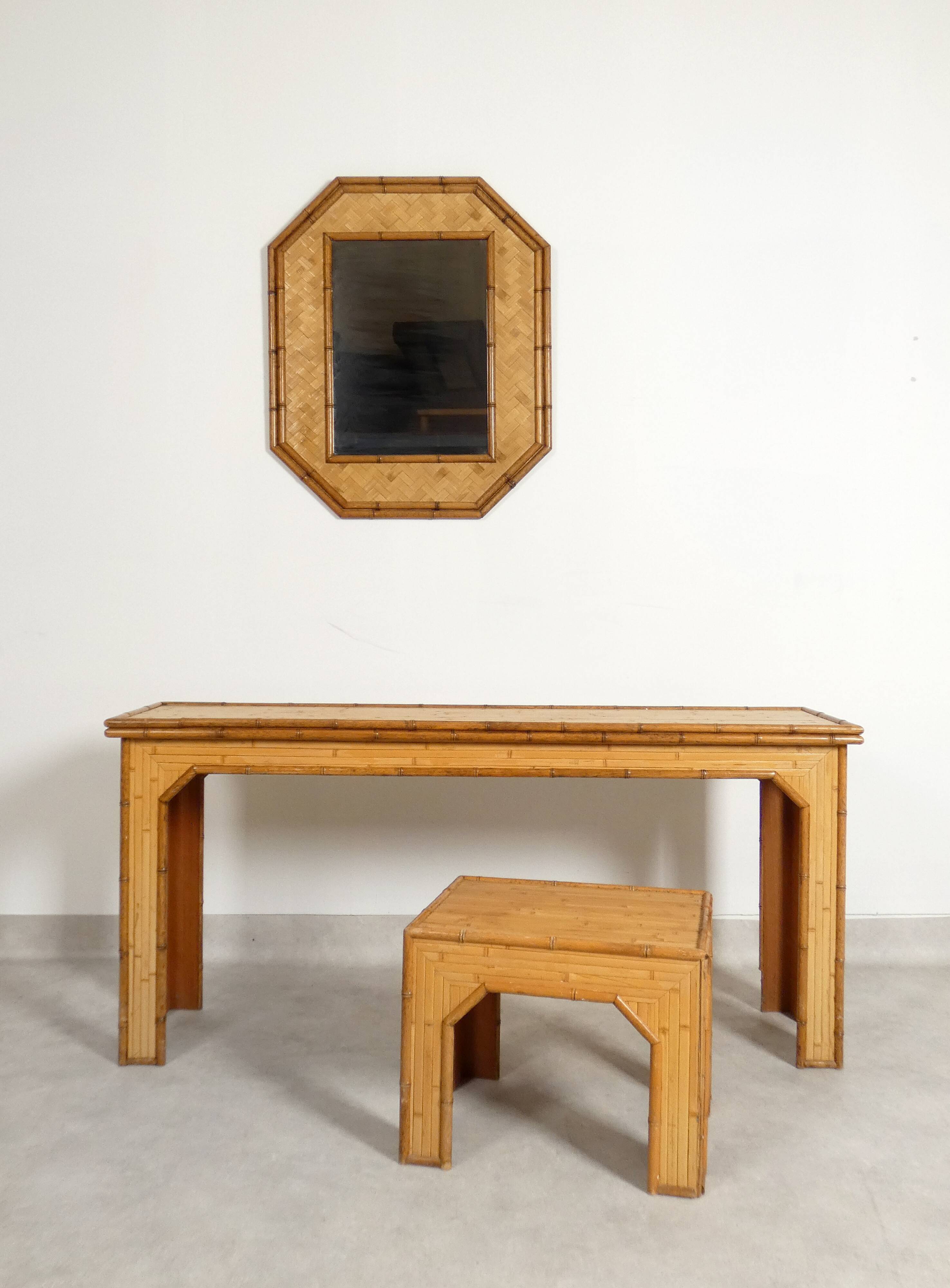 Dressoir console and side table bamboo