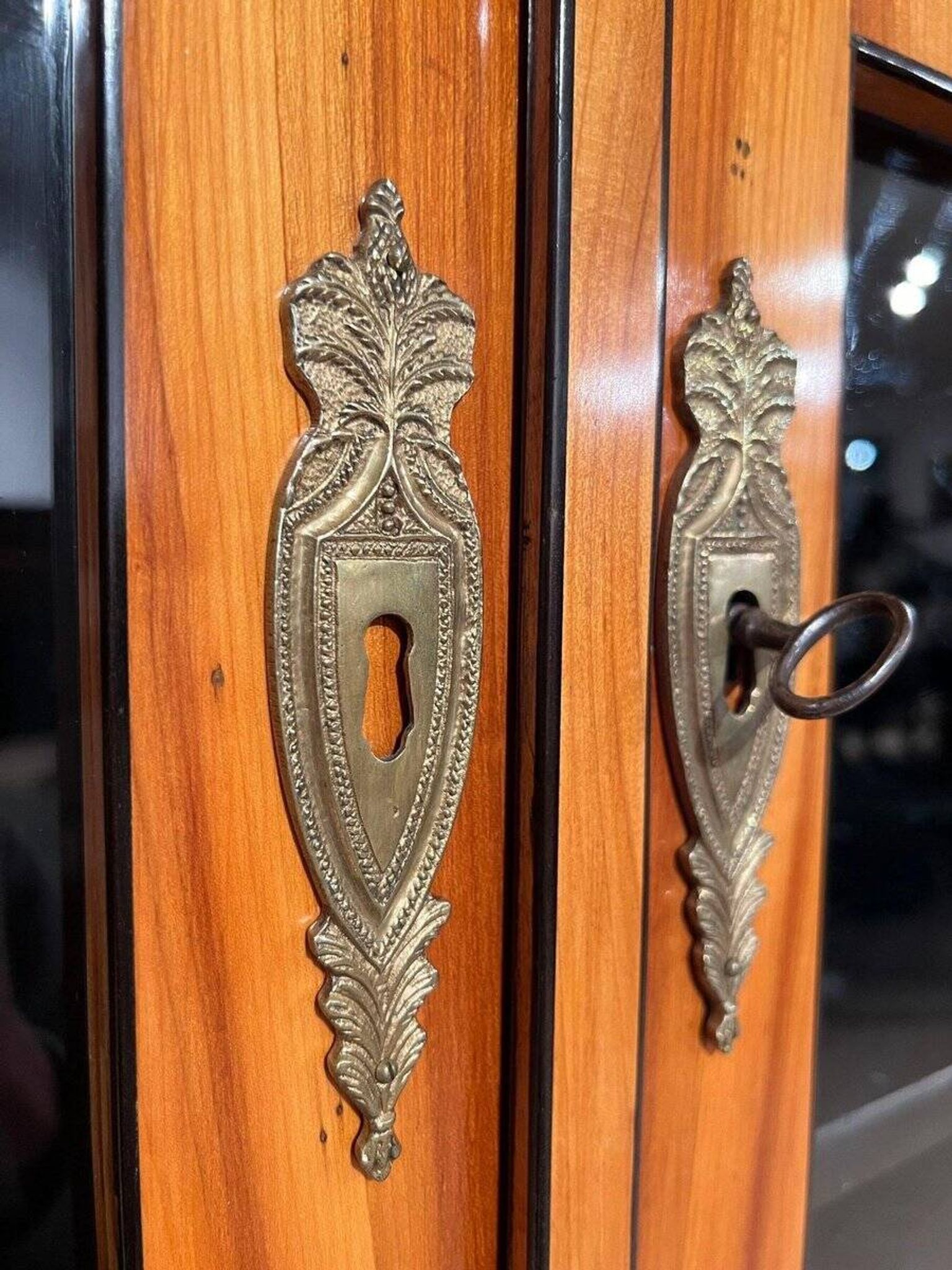Biedermeier Bookcase, Cherry Veneer, South Germany 1820