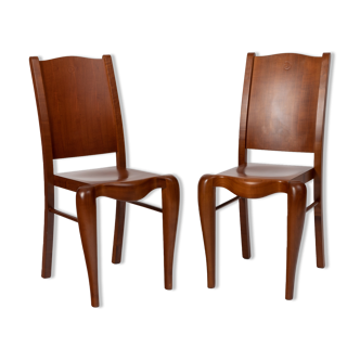 2 chaises « Placide of Wood » de Philippe Starck
