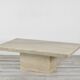 1970s Italian Travertine Minimalist Geometric Coffee Table. Vintage Modern