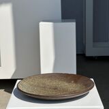 Indonesian green ceramic dish D:26.5