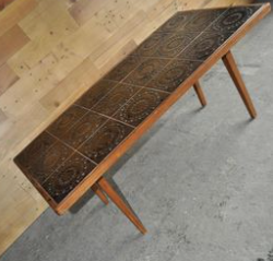 Danish rosewood ceramic tile coffee table, 1960s