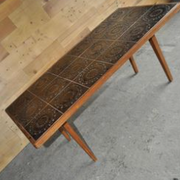 Danish rosewood ceramic tile coffee table, 1960s