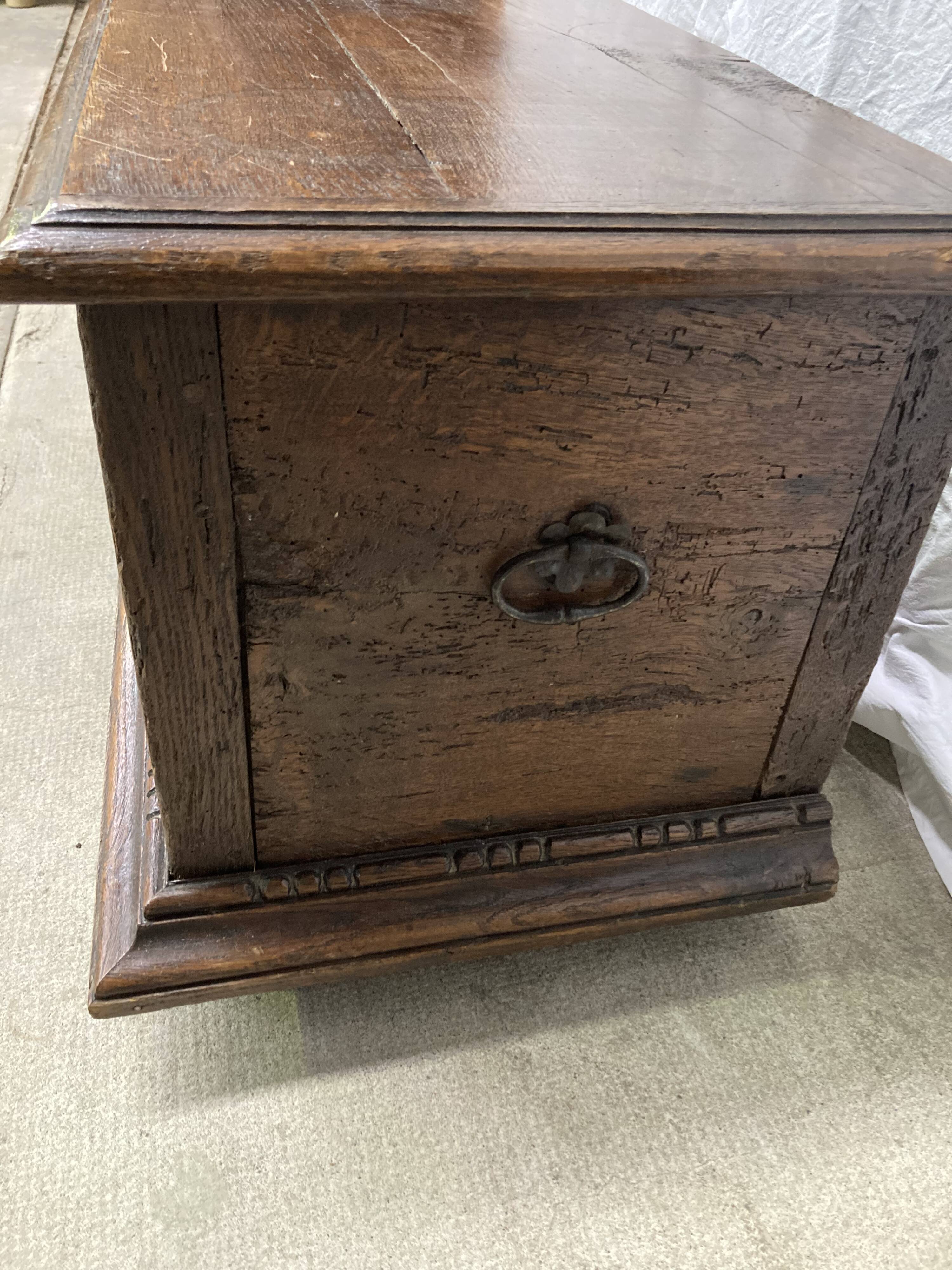 Old dark oak chest
