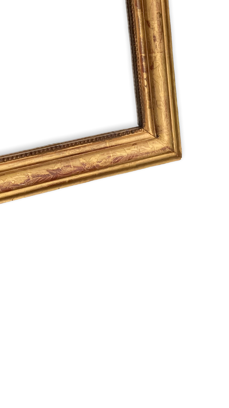 Mirror frame Louis Philippe In Gilded Wood with La Feuille 56x88cm