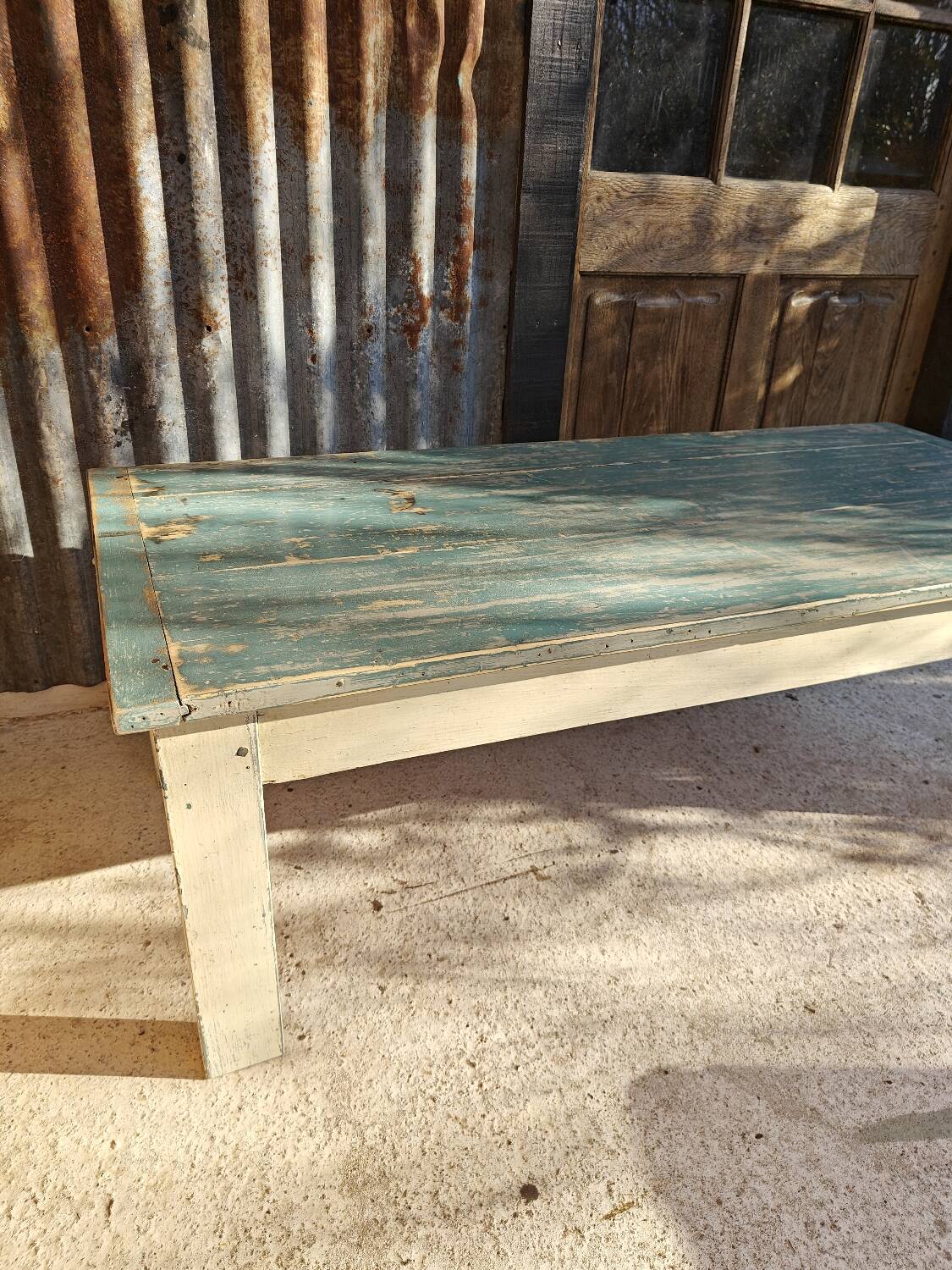 Patinated country coffee table