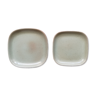 Lot of two rouen sandstone plates from the 1960s