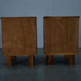 1935s pair of rare Art Deco bedside tables, Czechoslovakia