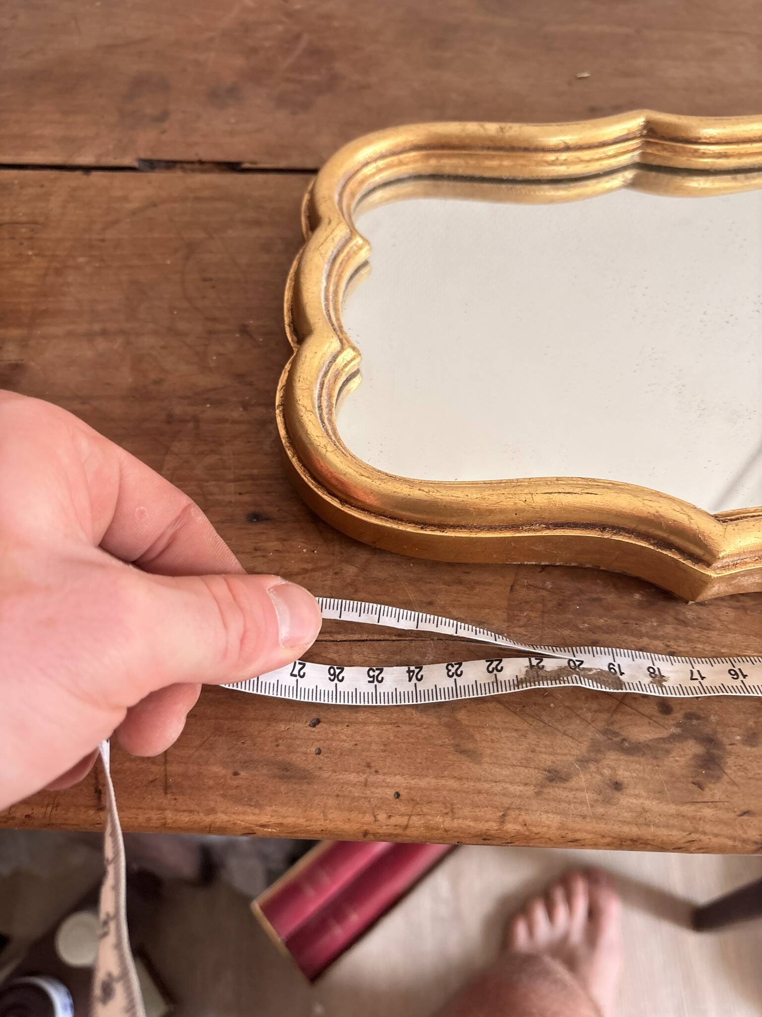 Miroir Bois Doré Feuille Or Style Louis XV