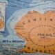 Vintage large format school map - Indian Ocean